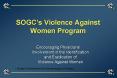 SOGCs Violence Against Women Program PowerPoint PPT Presentation