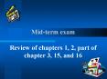 Review of chapters 1, 2, part of chapter 3, 15, and 16 PowerPoint PPT Presentation