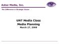 UNT Media Class PowerPoint PPT Presentation