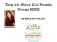 Top 10 Must Eat Foods From HDH PowerPoint PPT Presentation
