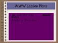 WWW Lesson Plans PowerPoint PPT Presentation