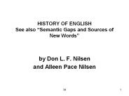 HISTORY OF ENGLISH See also 