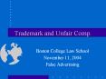 Trademark and Unfair Comp. PowerPoint PPT Presentation