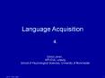 Language Acquisition PowerPoint PPT Presentation