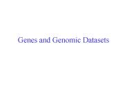 Genes and Genomic Datasets