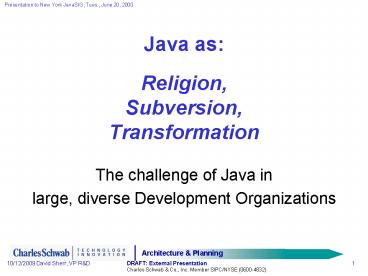 DRAFT: External Presentation