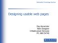 Designing usable web pages PowerPoint PPT Presentation