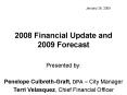 2008 Financial Update and 2009 Forecast PowerPoint PPT Presentation