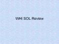 WHI SOL Review PowerPoint PPT Presentation
