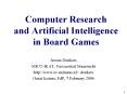 Computer Research and Artificial Intelligence in Board Games PowerPoint PPT Presentation