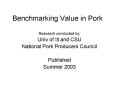 Benchmarking Value in Pork PowerPoint PPT Presentation