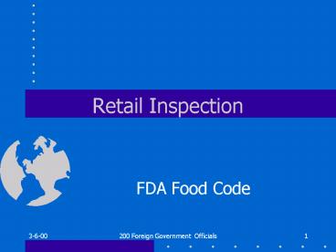 Retail Inspection