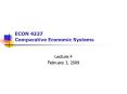 ECON 4337 Comparative Economic Systems PowerPoint PPT Presentation