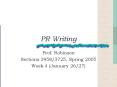 PR Writing PowerPoint PPT Presentation