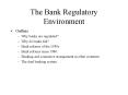 The Bank Regulatory Environment PowerPoint PPT Presentation