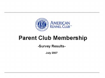 Parent Club Membership
