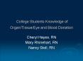 College Students Knowledge of OrganTissueEye and Blood Donation PowerPoint PPT Presentation