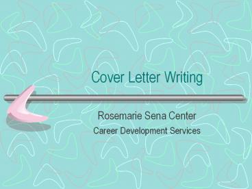 Cover Letter Writing