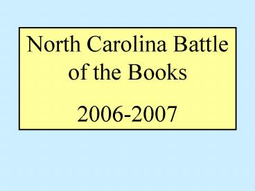 North Carolina Battle of the Books