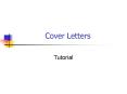 Cover Letters PowerPoint PPT Presentation