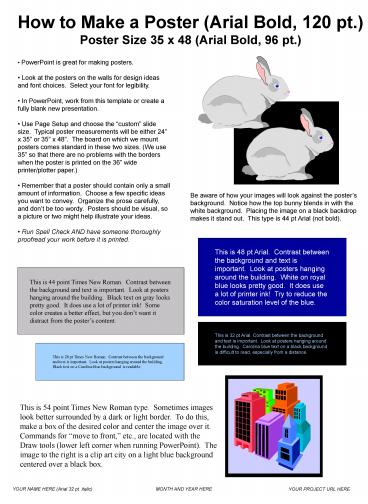 How to Make a Poster Arial Bold, 120 pt.