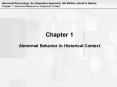 Chapter 1 Abnormal Behavior in Historical Context PowerPoint PPT Presentation