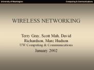 WIRELESS NETWORKING