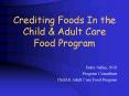 Crediting Foods In the Child PowerPoint PPT Presentation