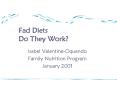 Fad Diets Do They Work PowerPoint PPT Presentation