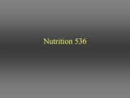 Nutrition 536