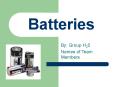 Batteries PowerPoint PPT Presentation