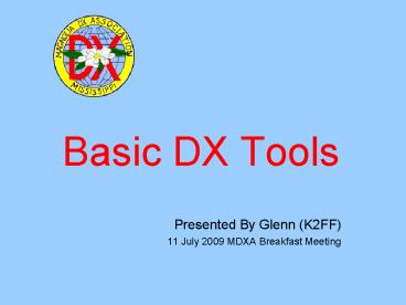 Basic DX Tools