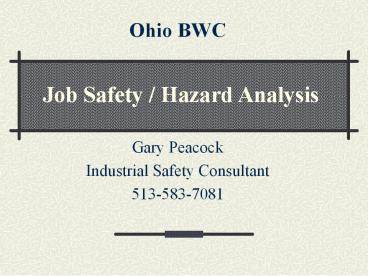 Job Safety / Hazard Analysis