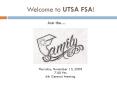 Welcome to UTSA FSA PowerPoint PPT Presentation