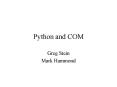 Python and COM PowerPoint PPT Presentation