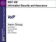 MSIT 458 Information Security and Assurance