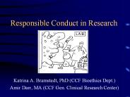 Responsible Conduct in Research