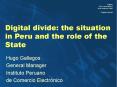 Digital divide: the situation in Peru and the role of the State PowerPoint PPT Presentation