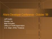 Allaire Developer Conference October 99