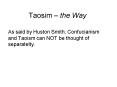 Taosim the Way PowerPoint PPT Presentation