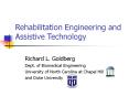 Rehabilitation Engineering and Assistive Technology PowerPoint PPT Presentation