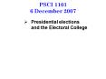 PSCI 1101 6 December 2007 PowerPoint PPT Presentation