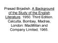 Prasad Birjadish. A Background of the Study of the English Literature. 1950. Third Edition. Calcutta PowerPoint PPT Presentation