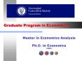 Master in Economics Analysis PowerPoint PPT Presentation