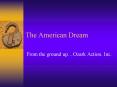 The American Dream PowerPoint PPT Presentation