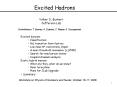 Excited Hadrons PowerPoint PPT Presentation