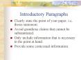 Introductory Paragraphs PowerPoint PPT Presentation