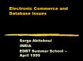 Electronic Commerce and Database Issues PowerPoint PPT Presentation
