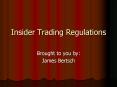 Insider Trading Regulations PowerPoint PPT Presentation