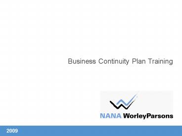 BUSINESS CONTINUITY PLAN TRAINING